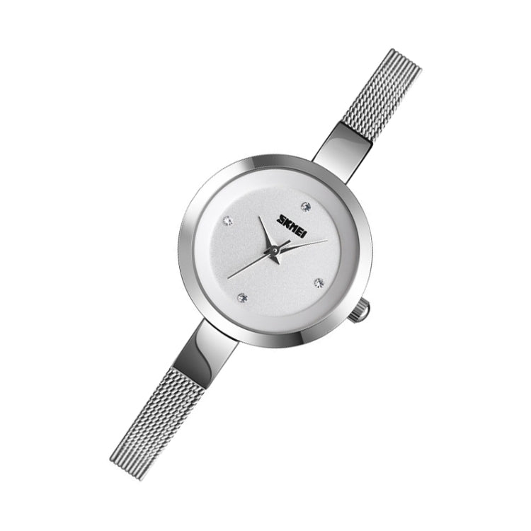 SKMEI 1390 Ladies Business Casual Watch Steel Band Lightweight Quartz Watch(Silver) - free shipping - PMC TechLife - Order now!