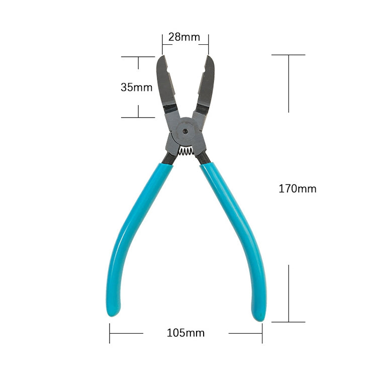 17.5cm Car Plier Auto Car Trim Clip Door Panel Diagonal Plier Rivets Fastener Trim Clip Cutter Remover Puller Tool - Hand Tool Sets by PMC Jewellery | Online Shopping South Africa | PMC Jewellery | Buy Now Pay Later Mobicred