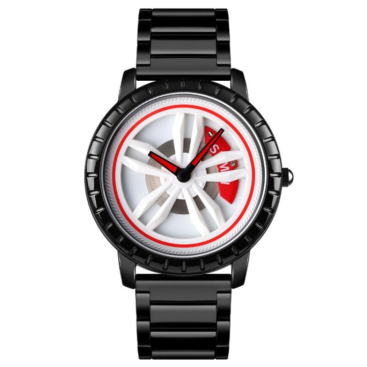 SKMEI 1634 Men Waterproof Watch Fashion Quartz Watch(White Steel Belt) - free shipping - PMC TechLife - Order now!