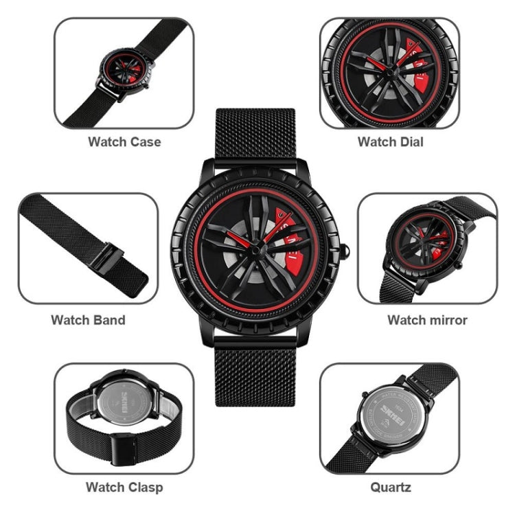 SKMEI 1634 Men Waterproof Watch Fashion Quartz Watch(White Mesh Belt) - free shipping - PMC TechLife - Order now!