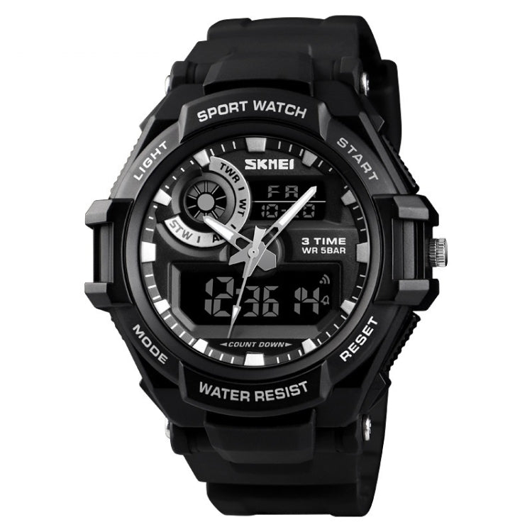 SKMEI 1357 Mens Multifunctional Sports Digital Watch Student Waterproof Watch(Black) - free shipping - PMC TechLife - Order now!