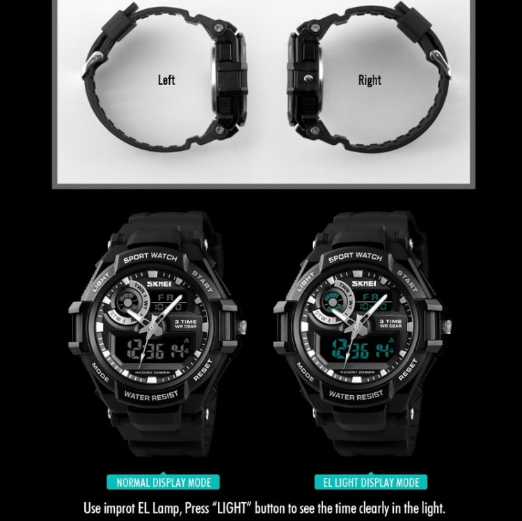 SKMEI 1357 Mens Multifunctional Sports Digital Watch Student Waterproof Watch(Black) - free shipping - PMC TechLife - Order now!
