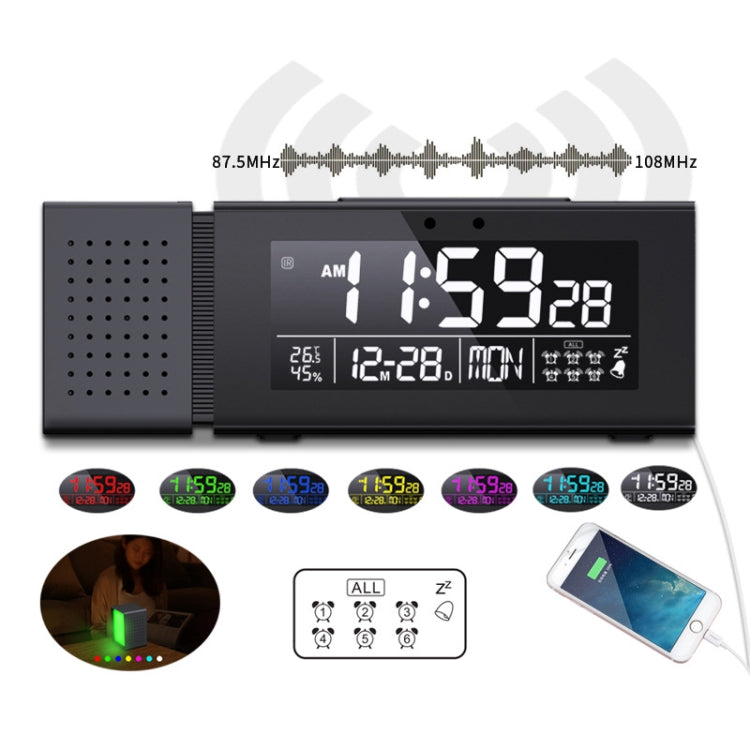 TS-P30 Multifunctional Night Light Alarm Digital Clock with FM Radio & Temperature / Humidity Display & IR Sensor Function(Pink) - Alarm Clocks by PMc TechLife | Online Shopping South Africa | PMc TechLife | Buy Now Pay Later Mobicred