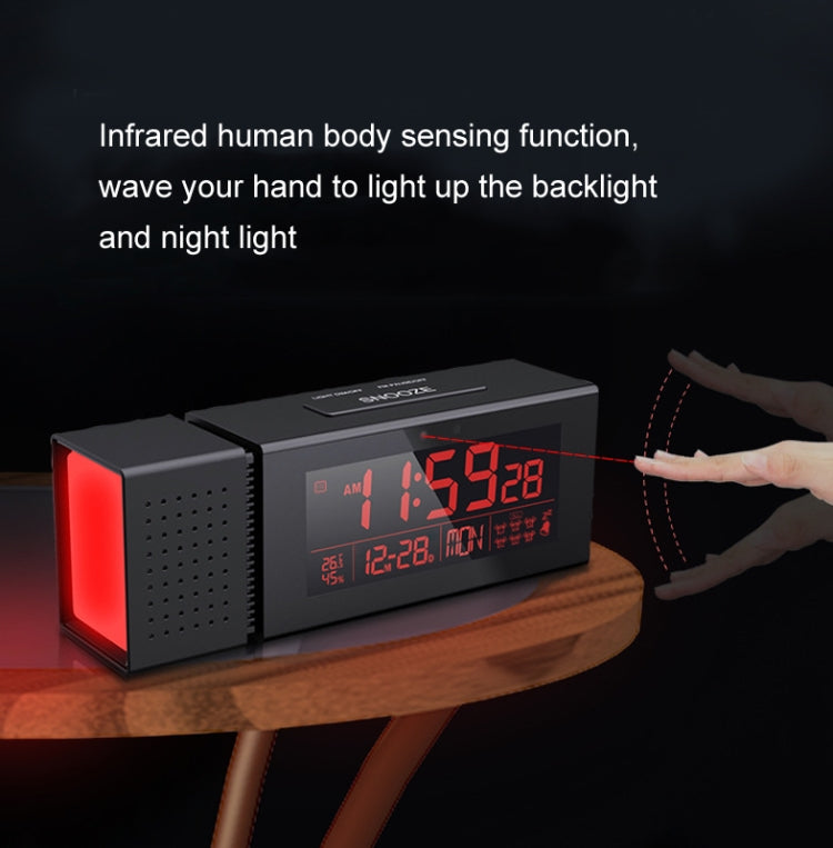 TS-P30 Multifunctional Night Light Alarm Digital Clock with FM Radio & Temperature / Humidity Display & IR Sensor Function(Pink) - Alarm Clocks by PMc TechLife | Online Shopping South Africa | PMc TechLife | Buy Now Pay Later Mobicred