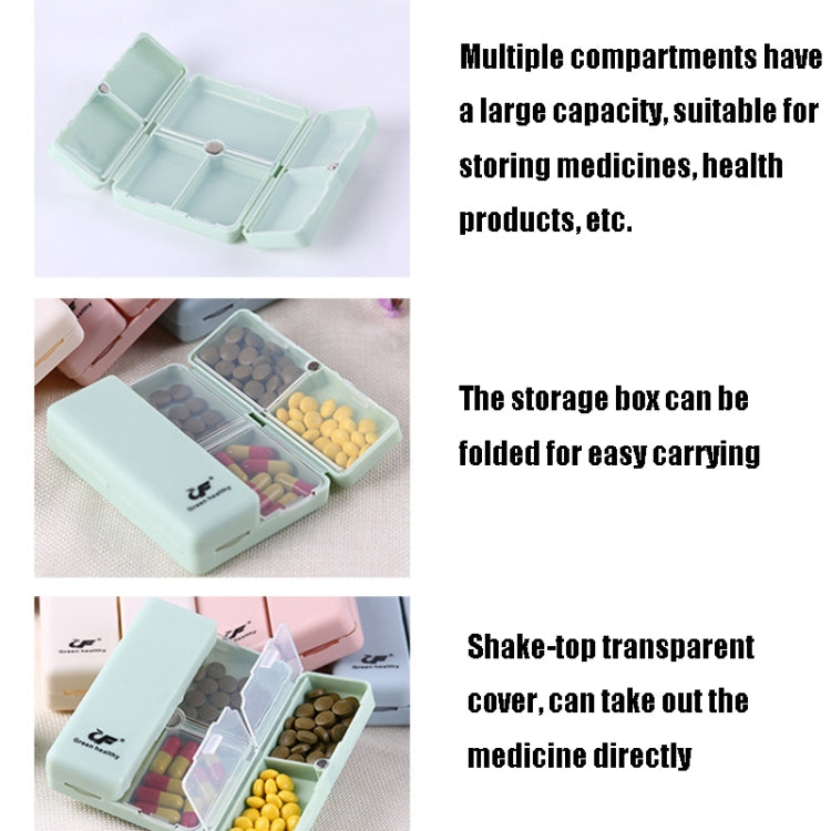 Folding Portable Sealed and Dispensing Small Pill Box(Green) - free shipping - PMC TechLife - Order now!