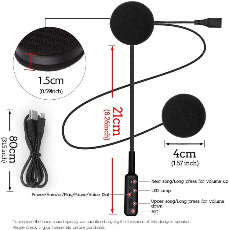MH01 Bluetooth 5.0 Helmet Headset Auto Answer/Stereo Effect Bluetooth Headset - Motorcycle Walkie Talkie by PMC TechLife | Online Shopping South Africa | PMC TechLife