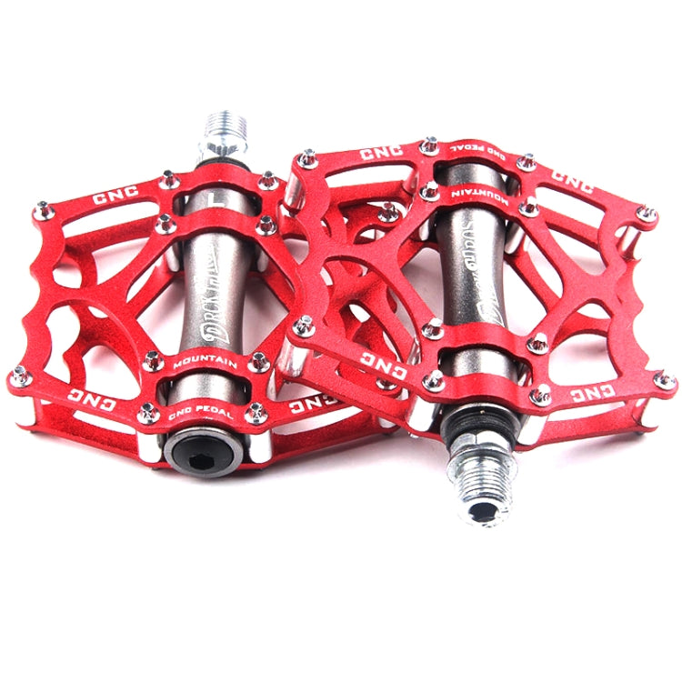 Bicycle Pedal Mountain Bike Aluminum Alloy Palin Pedal Non-Slip Bearing Pedal(901-2 Red) - free shipping - PMc TechLife - Order now!