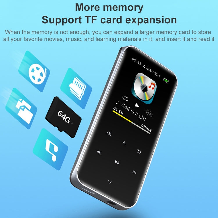 M22 Portable Bluetooth Touch Screen MP3 Player Recorder E-Book, Memory Capacity: 32GB(Black) - MP3 Player by PMC Jewellery | Online Shopping South Africa | PMC Jewellery | Buy Now Pay Later Mobicred