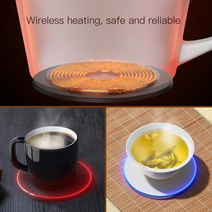 JAKCOM TWC Multifunctional Wireless Charging with Constant Temperature Heating Function EU Plug (White) - Wireless Charger by JAKCOM | Online Shopping South Africa | PMC Jewellery | Buy Now Pay Later Mobicred