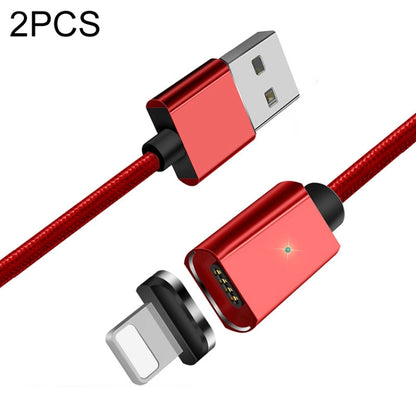 2 PCS ESSAGER Smartphone Fast Charging and Data Transmission Magnetic Cable with 8 Pin Magnetic Head, Cable Length: 2m(Red) - Charging Cable & Head by PMC Jewellery | Online Shopping South Africa | PMC Jewellery | Buy Now Pay Later Mobicred