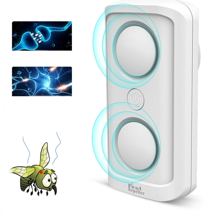 BG302 Dual-Speaker Intelligent Frequency Conversion Mosquito Repellent Ultrasonic Insect Repellent, Product specifications: US Plug 110V(White) - Repellents by PMC Jewellery | Online Shopping South Africa | PMC Jewellery | Buy Now Pay Later Mobicred