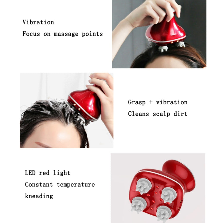 Head Scalp Massager Electric Beauty Instrument Multifunctional Kneading Vibration Physiotherapy Instrument(White) - free shipping - PMC TechLife - Order now!