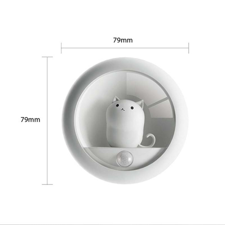 DZ-K610 Human Body Induction Night Light Cute Pet Bedroom Atmosphere Light USB Cabinet Wall Lamp(White) - Night Lights by PMc TechLife | Online Shopping South Africa | PMc TechLife | Buy Now Pay Later Mobicred