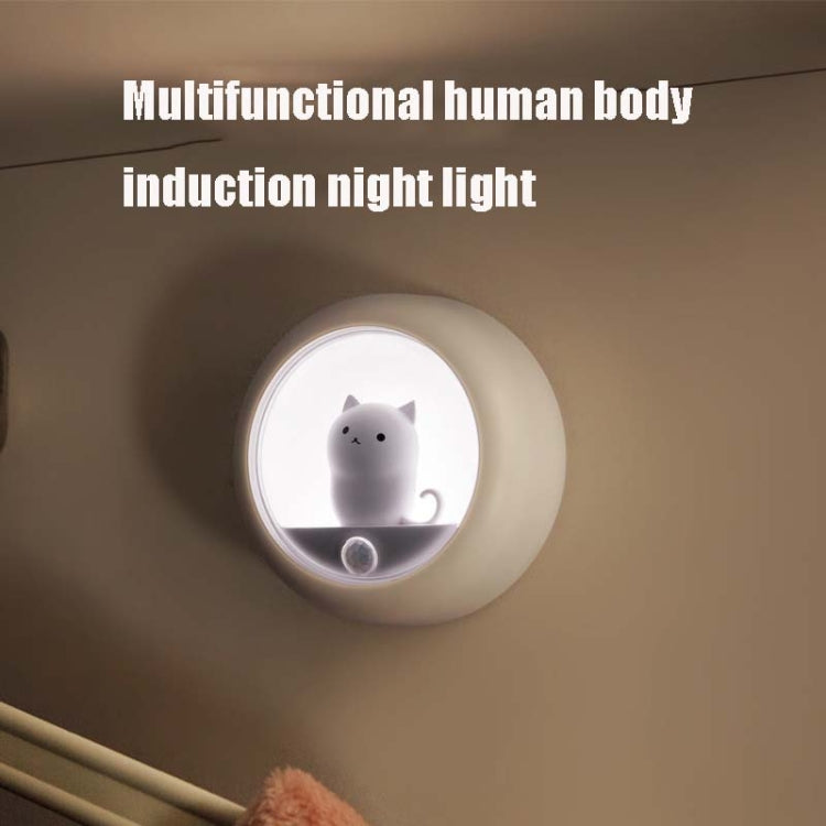 DZ-K610 Human Body Induction Night Light Cute Pet Bedroom Atmosphere Light USB Cabinet Wall Lamp(White) - Night Lights by PMc TechLife | Online Shopping South Africa | PMc TechLife | Buy Now Pay Later Mobicred