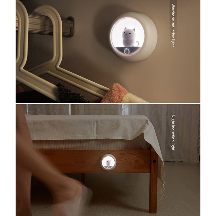 DZ-K610 Human Body Induction Night Light Cute Pet Bedroom Atmosphere Light USB Cabinet Wall Lamp(White) - Night Lights by PMc TechLife | Online Shopping South Africa | PMc TechLife | Buy Now Pay Later Mobicred