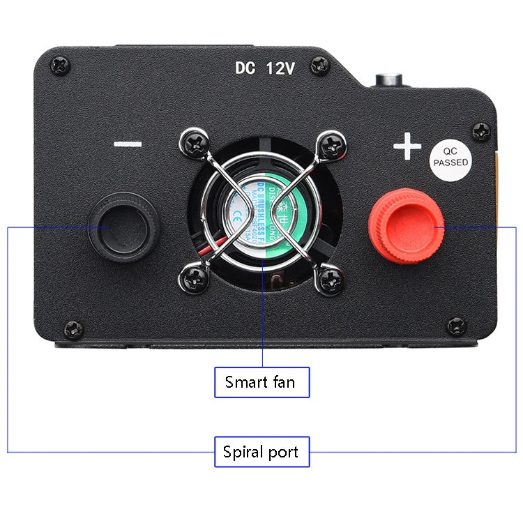 XUYUAN 4000W Car Inverter LED Colorful Atmosphere Light 4 USB Charging Converter, Specification: 24V-220V - Modified Square Wave by PMC TechLife | Online Shopping South Africa | PMC TechLife | Buy Now Pay Later Mobicred