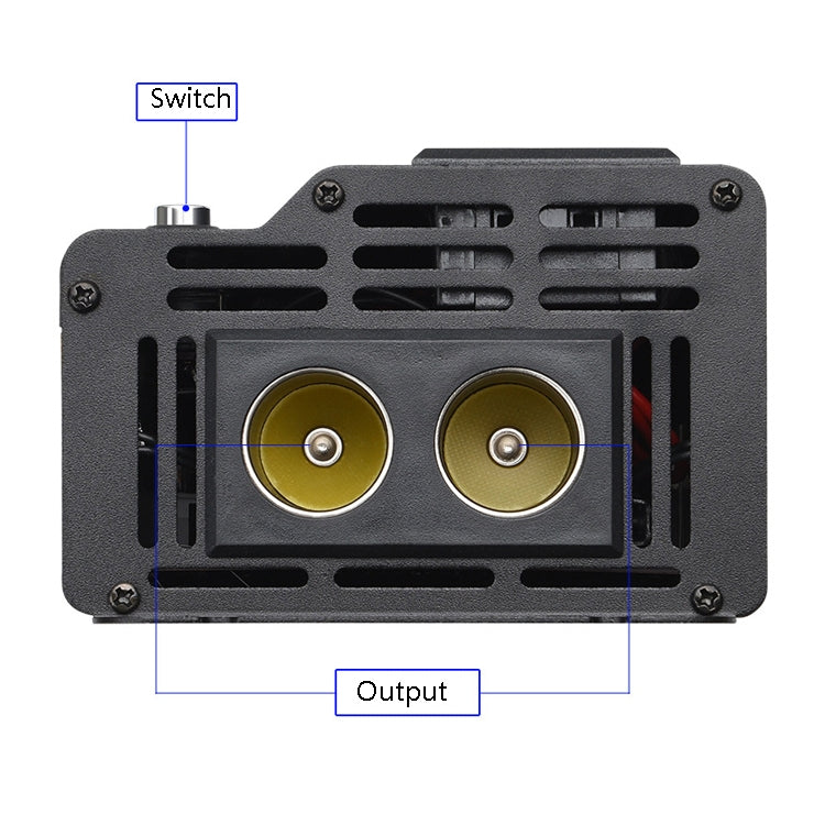 XUYUAN 3000W Car Inverter LED Colorful Atmosphere Light 4 USB Charging Converter, Specification: 12V-220V - Modified Square Wave by PMC Jewellery | Online Shopping South Africa | PMC Jewellery