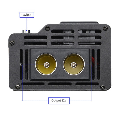 XUYUAN 6000W Car Inverter LED Colorful Atmosphere Light 4 USB Charging Converter, UK Plug, Specification: 12V-220V - Modified Square Wave by PMC Jewellery | Online Shopping South Africa | PMC Jewellery | Buy Now Pay Later Mobicred