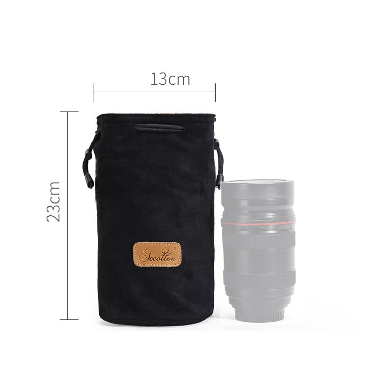 S.C.COTTON Liner Shockproof Digital Protection Portable SLR Lens Bag Micro Single Camera Bag Round Black M - free shipping - PMC TechLife - Order now!