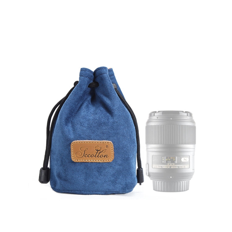 S.C.COTTON Liner Shockproof Digital Protection Portable SLR Lens Bag Micro Single Camera Bag Round Blue S - free shipping - PMC TechLife - Order now!