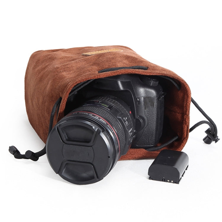 S.C.COTTON Liner Shockproof Digital Protection Portable SLR Lens Bag Micro Single Camera Bag Round Gray S - free shipping - PMC TechLife - Order now!
