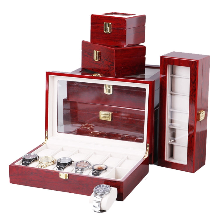 Wooden Baking Paint Watch Box Jewelry Storage Display Box(12-bit Black + Rice Matte) - free shipping - PMc TechLife - Order now!