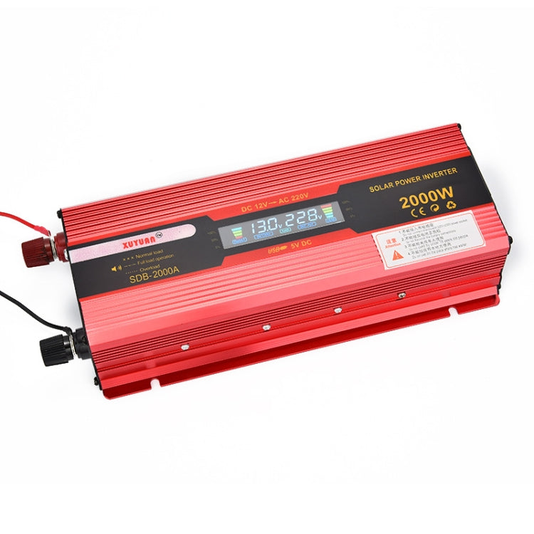 XUYUAN 2000W Car Battery Inverter with LCD Display, Specification: 12V to 220V -  by XUYUAN | Online Shopping South Africa | PMC Jewellery | Buy Now Pay Later Mobicred