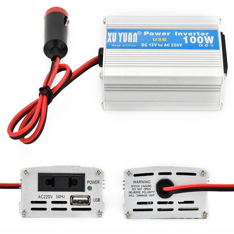 XUYUAN 100W Car Inverter Car Notebook Power Supply with USB, Specification: 12V to 220V -  by XUYUAN | Online Shopping South Africa | PMc TechLife | Buy Now Pay Later Mobicred