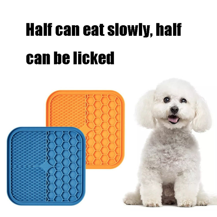 A012 Silicone Pet Sucker Licking Pad Anti-Choking Slow Food Bowl, Specification: Large(Blue) - Food Bowls by PMC Jewellery | Online Shopping South Africa | PMC Jewellery