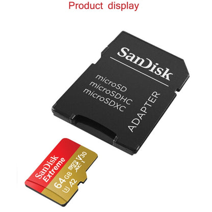 SanDisk U3 High-Speed Micro SD Card  TF Card Memory Card for GoPro Sports Camera, Drone, Monitoring 64GB(A2), Colour: Black Card - Micro SD Card by SanDisk | Online Shopping South Africa | PMC Jewellery | Buy Now Pay Later Mobicred