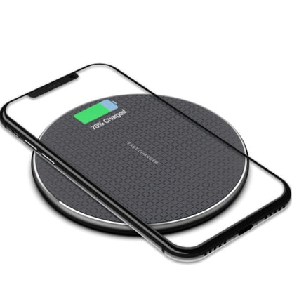 K8 10W Universal Aluminum Alloy Mobile Phone Wireless Charger, Specification:with 50cm Cable(Black) - Wireless Charger by PMC Jewellery | Online Shopping South Africa | PMC Jewellery | Buy Now Pay Later Mobicred