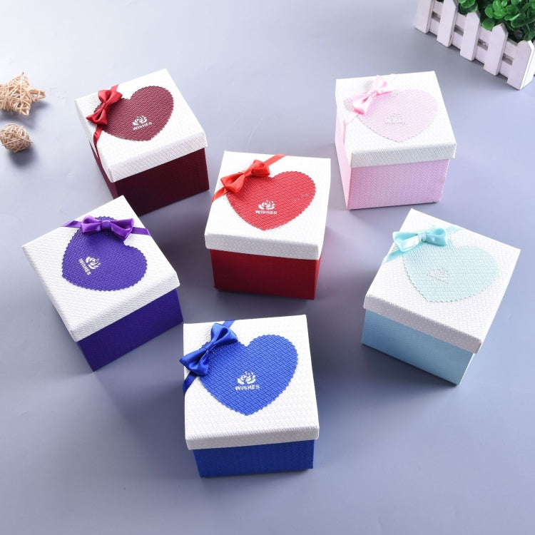Paper Valentine Day Gift Box With Bow, Specification: 10x10x10cm(Green) - free shipping - PMc TechLife - Order now!