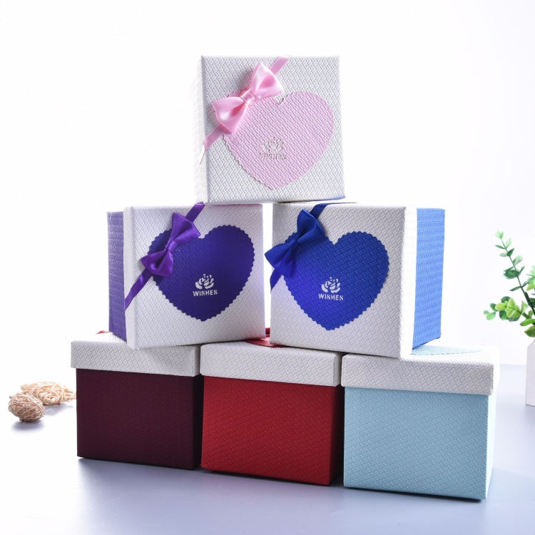 Paper Valentine Day Gift Box With Bow, Specification: 10x10x10cm(Pink) - free shipping - PMc TechLife - Order now!