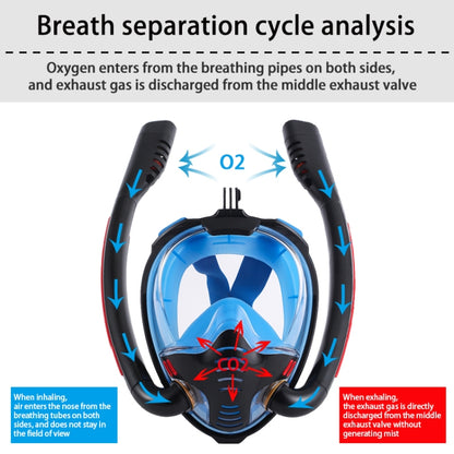 Snorkeling Mask Double Tube Silicone Full Dry Diving Mask Adult Swimming Mask Diving Goggles, Size: L/XL(White/Pink) - Diving Mask by PMC Jewellery | Online Shopping South Africa | PMC Jewellery | Buy Now Pay Later Mobicred