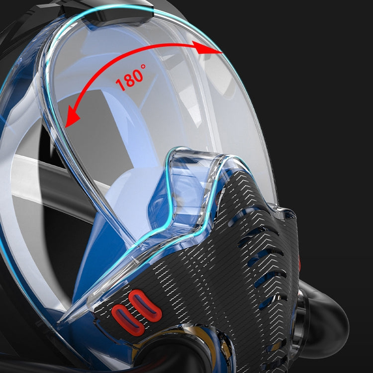 Snorkeling Mask Double Tube Silicone Full Dry Diving Mask Adult Swimming Mask Diving Goggles, Size: L/XL(Black/Blue) - Diving Mask by PMC TechLife | Online Shopping South Africa | PMC TechLife | Buy Now Pay Later Mobicred