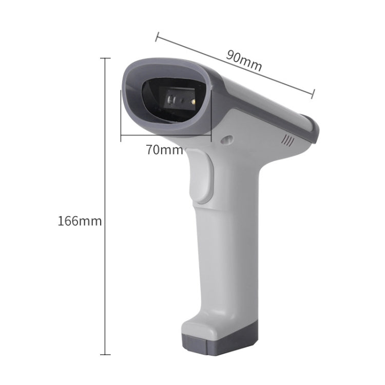 Deli 14950 One-Dimensional Two-Dimensional Scanner Supermarket Catering Scanning Gun, Model: Wireless (White) - Barcode Scanner by Deli | Online Shopping South Africa | PMC Jewellery | Buy Now Pay Later Mobicred