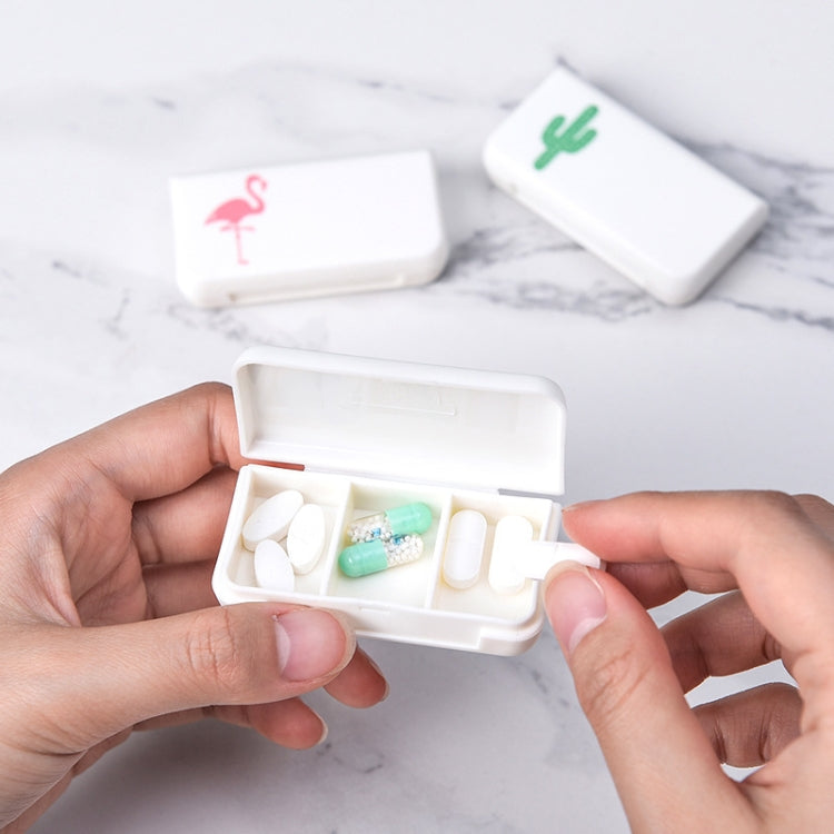 8 PCS Small Portable Moisture-proof Sealed Medicine Box 3 Compartments A Day Medicine Divided(Cactus) - free shipping - PMC TechLife - Order now!