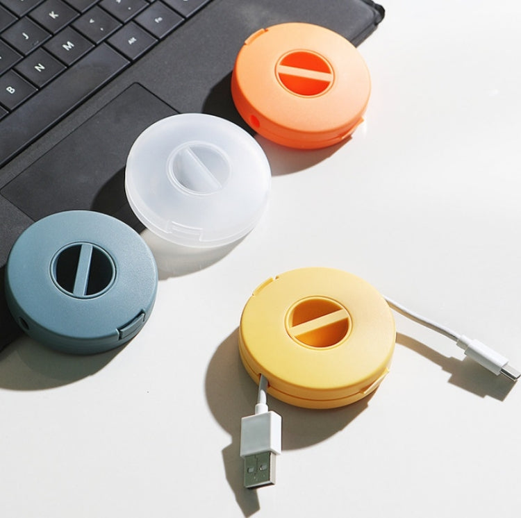 Round Data Cable Storage Box Earphone Storage Collection Box(Blue) - Storage Boxes by PMC TechLife | Online Shopping South Africa | PMC TechLife | Buy Now Pay Later Mobicred