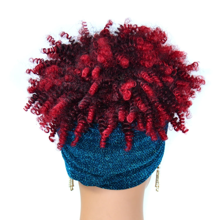 Headscarf Wig Black Gradient Small Curly Wig Explosive Headgear, Colour: 8.TJC1-1B# - free shipping - PMC TechLife - Order now!