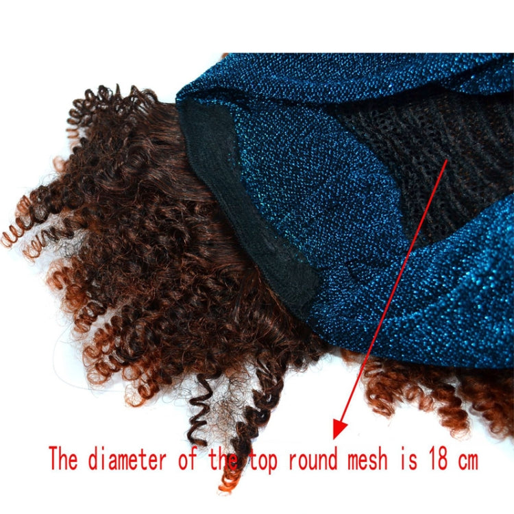 Headscarf Wig Black Gradient Small Curly Wig Explosive Headgear, Colour: 10.TJE3-1B# - free shipping - PMC TechLife - Order now!