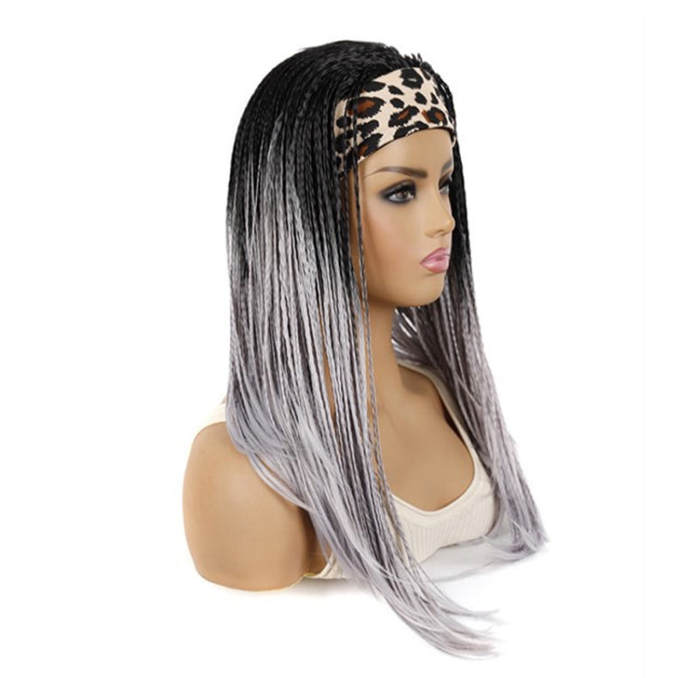 Colored Small Dirty Braid Wig Headgear Hair Band Style Small Braid Wig Headgear(1BTGRAY#7 Leopard Print) - free shipping - PMC TechLife - Order now!