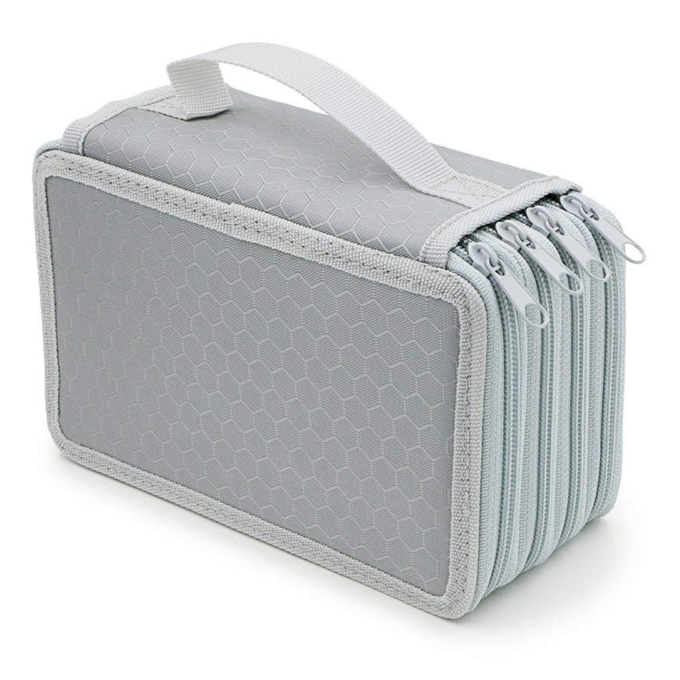 Solid Color Square Four-Layer Pencil Case Sketch Colorful Pencil Case With 72 Holes(Gray) - free shipping - PMC TechLife - Order now!