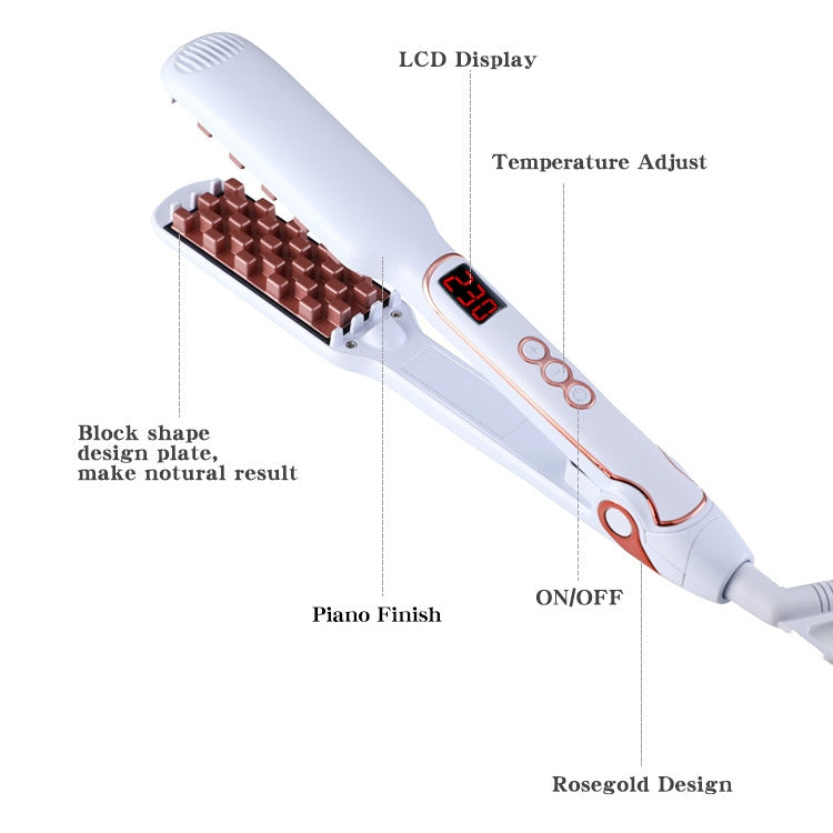 Multi-functional Long & Short Hair Styling Iron Ceramic Tourmaline Volumizing Hair Iron, Plug standard:EU(Black gold) - free shipping - PMC TechLife - Order now!