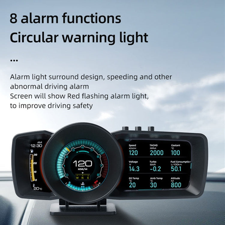 AP-7 HUD Head-Up Display OBD GPS Dual System Driving Computer Modified LCD Code Table - Head Up Display System by PMC Jewellery | Online Shopping South Africa | PMC Jewellery | Buy Now Pay Later Mobicred