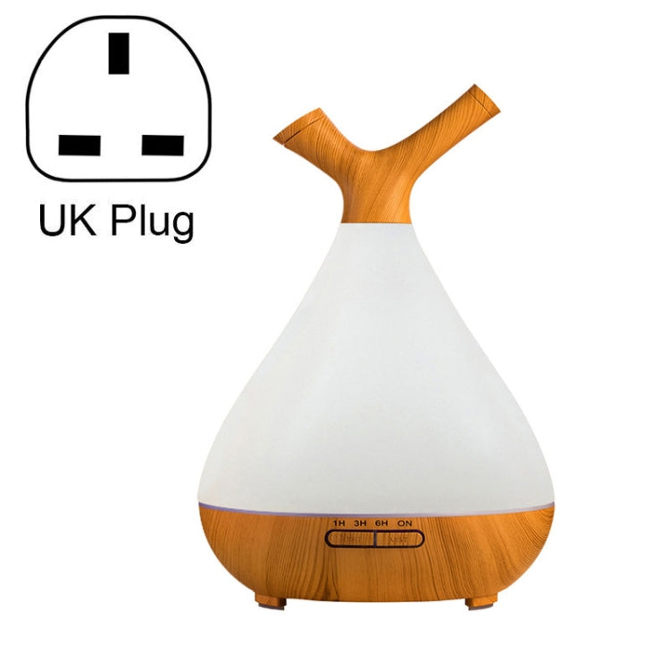 YCTA-008 Household Mute Small Wood Grain Colorful Light Aroma Diffuser Night Tree Air Humidifier, Product specifications: UK Plug(Light Wood Grain) - free shipping - PMC TechLife - Order now!