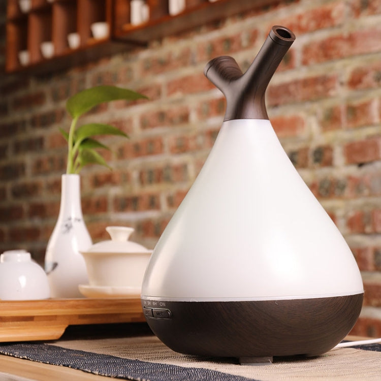 YCTA-008 Household Mute Small Wood Grain Colorful Light Aroma Diffuser Night Tree Air Humidifier, Product specifications: UK Plug(Deep Wood Grain) - free shipping - PMC TechLife - Order now!