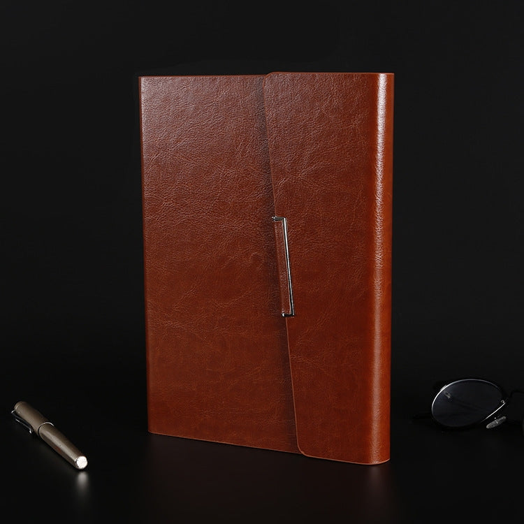 Business Notebook Imitation Leather PU Tri-Fold Loose-Leaf Notepad, Specification: A5(Black) - Notebooks by PMc TechLife | Online Shopping South Africa | PMc TechLife | Buy Now Pay Later Mobicred