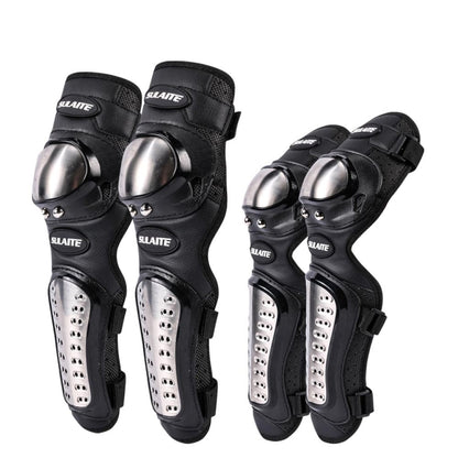 SULAITE GT341 Motorcycle Stainless Steel Knee Pads Elbow Pads Off-Road Cycling Racing Anti-Fall Sports Protective Gear - Protective Gear by SULAITE | Online Shopping South Africa | PMC Jewellery | Buy Now Pay Later Mobicred