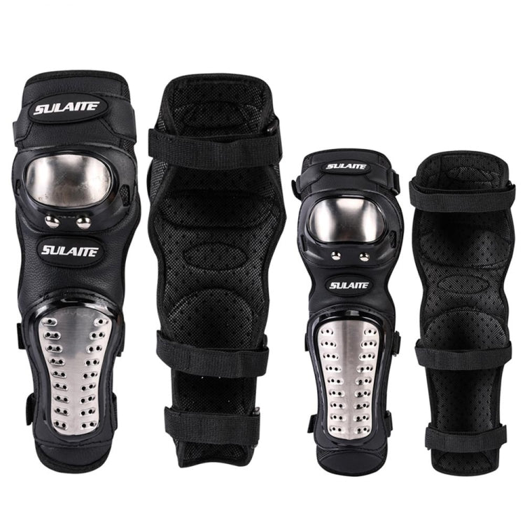 SULAITE GT341 Motorcycle Stainless Steel Knee Pads Elbow Pads Off-Road Cycling Racing Anti-Fall Sports Protective Gear - Protective Gear by SULAITE | Online Shopping South Africa | PMC Jewellery | Buy Now Pay Later Mobicred