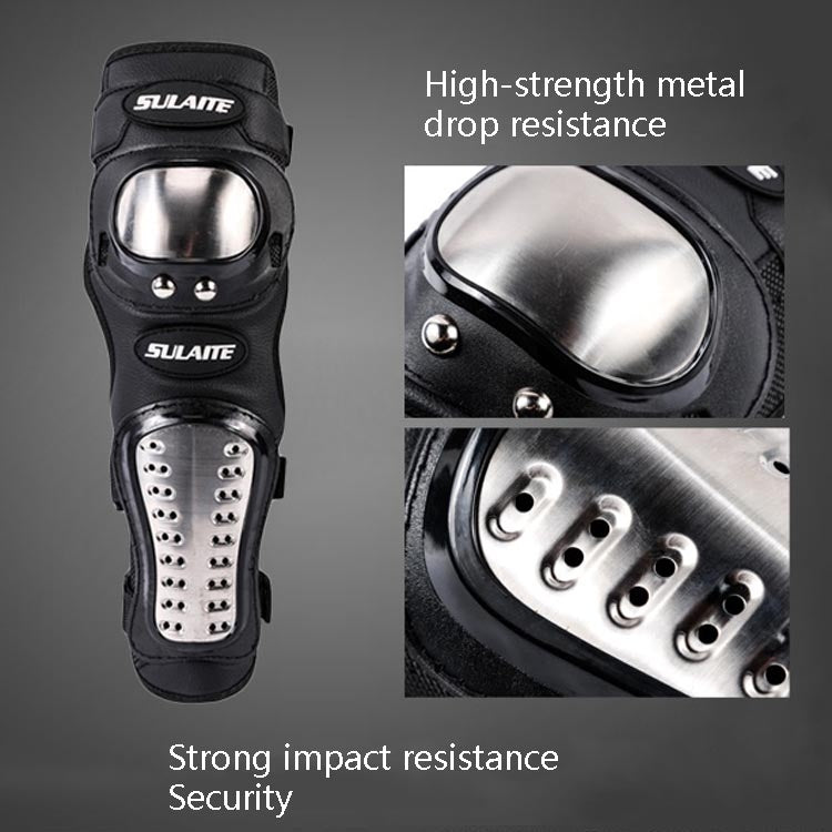 SULAITE GT341 Motorcycle Stainless Steel Knee Pads Elbow Pads Off-Road Cycling Racing Anti-Fall Sports Protective Gear - Protective Gear by SULAITE | Online Shopping South Africa | PMC Jewellery | Buy Now Pay Later Mobicred